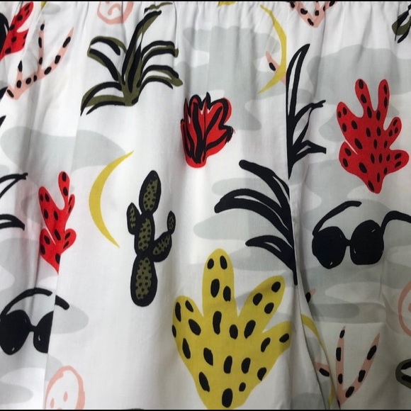 Monki cactus print high waisted shorts w/ pockets - Picture 4 of 6